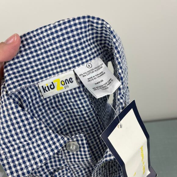 Vintage Kid Zone Ruffle Gingham Plaid Sleeveless Top 4T NWT - Picture 5 of 9